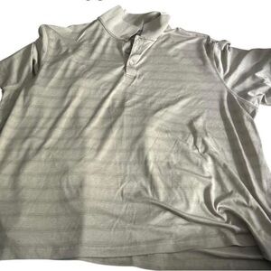 Haggar Gray Polo Shirt Casual Short Sleeve